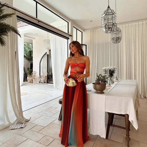 MARGARITA | VESTIDO MAXI DEGRADADO SIN MANGAS