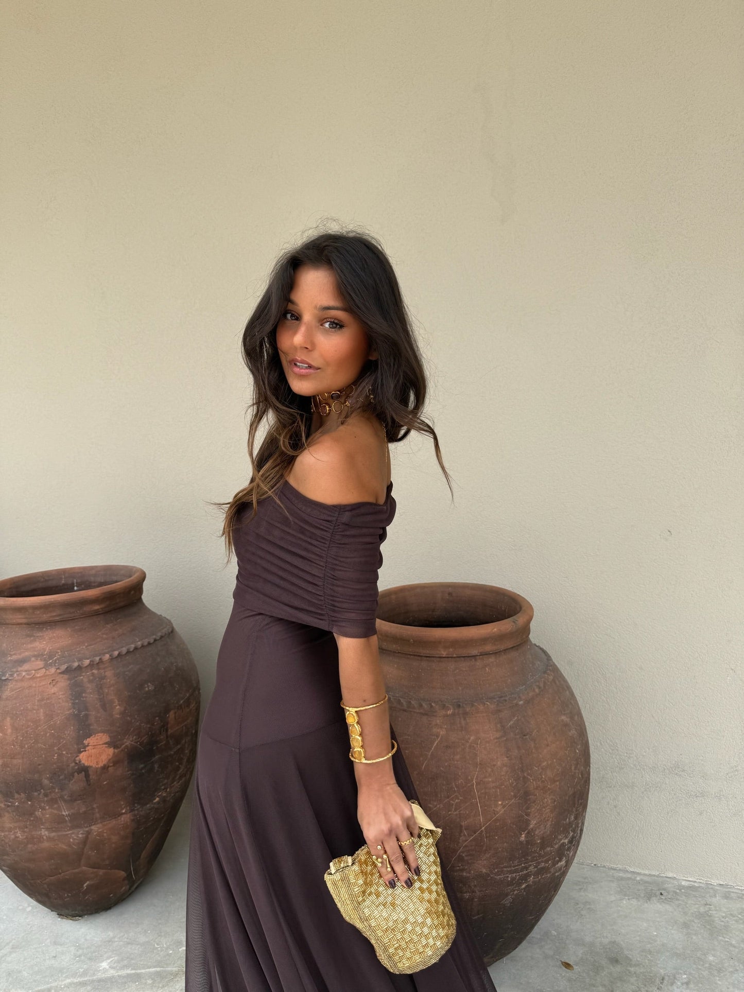Siena |Vestido chocolate fluido