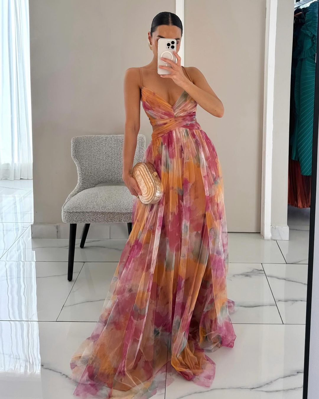 VESTIDO MAXI FLORAL FLUIDO
