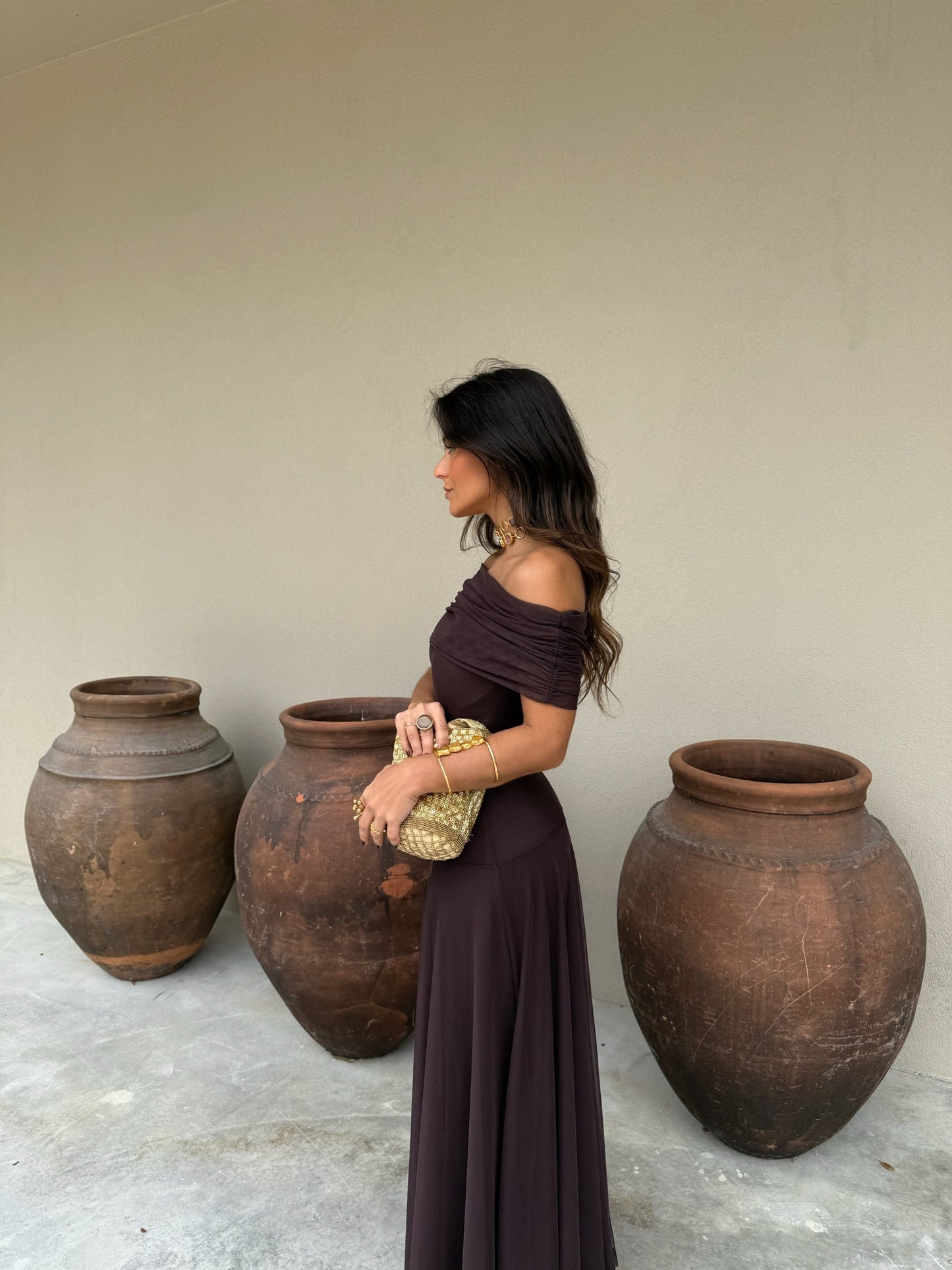 Siena |Vestido chocolate fluido