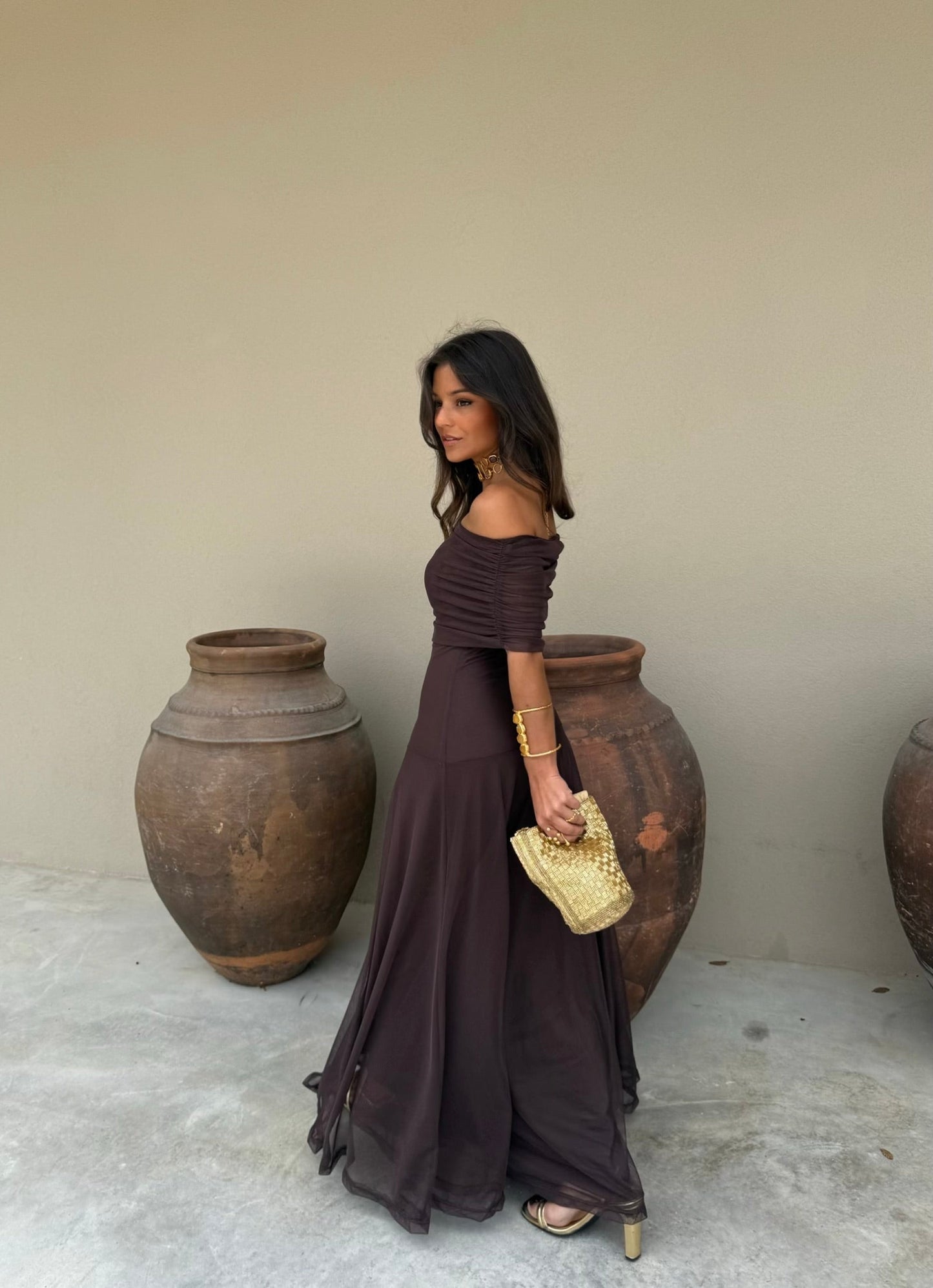 Siena |Vestido chocolate fluido