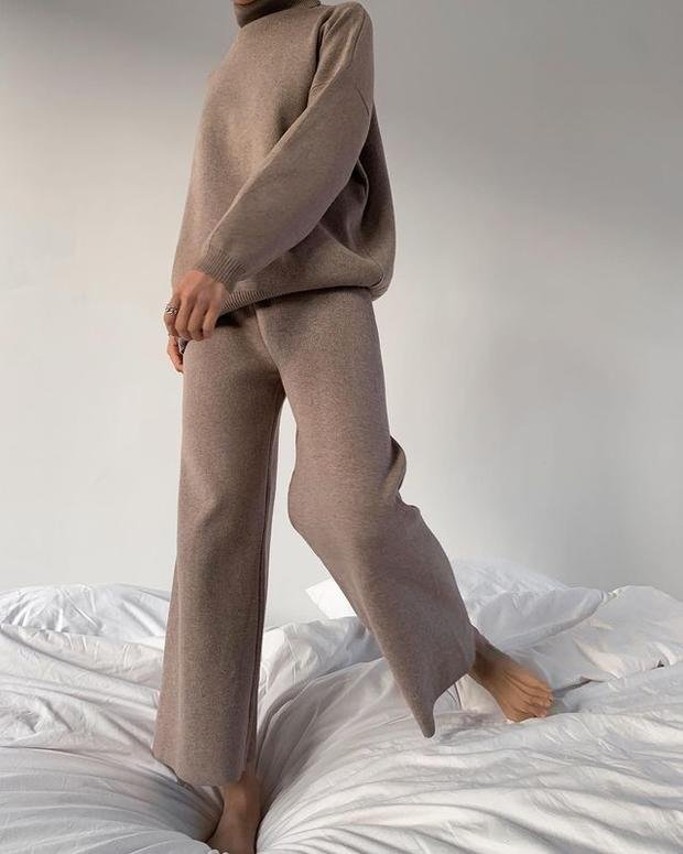 MARA| CONJUNTO PUNTO LISO CASUAL HOLGADO
