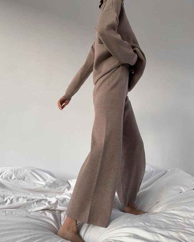 MARA| CONJUNTO PUNTO LISO CASUAL HOLGADO