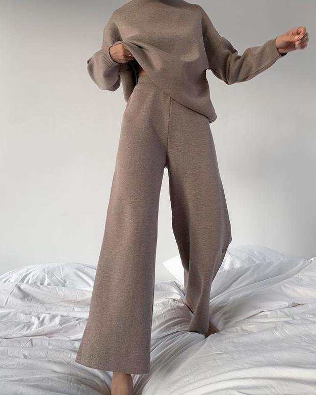 MARA| CONJUNTO PUNTO LISO CASUAL HOLGADO