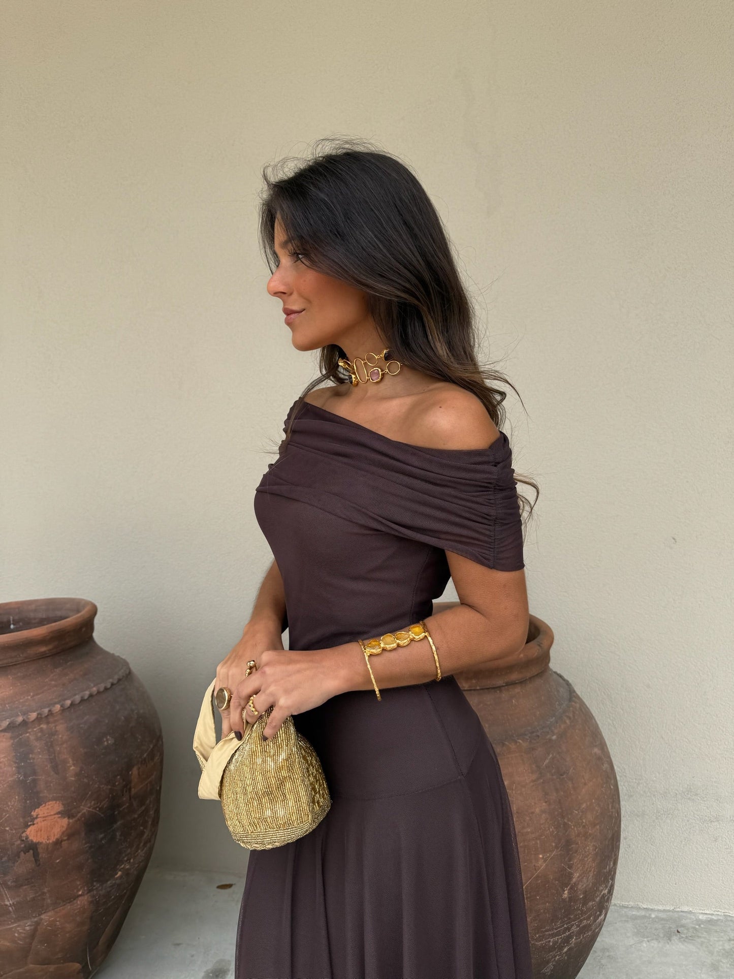 Siena |Vestido chocolate fluido