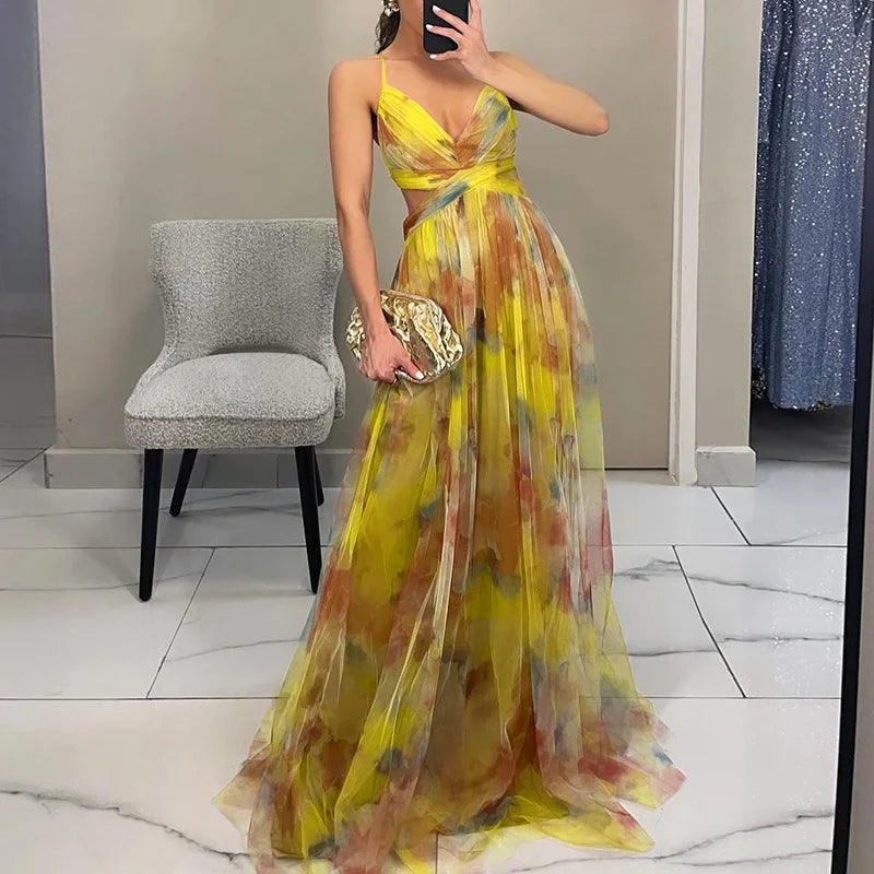 VESTIDO MAXI FLORAL FLUIDO