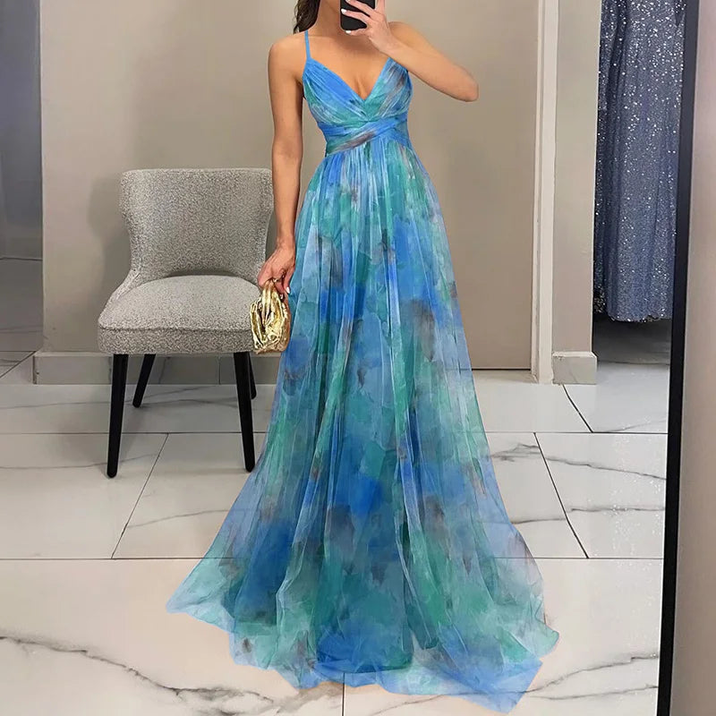 VESTIDO MAXI FLORAL FLUIDO