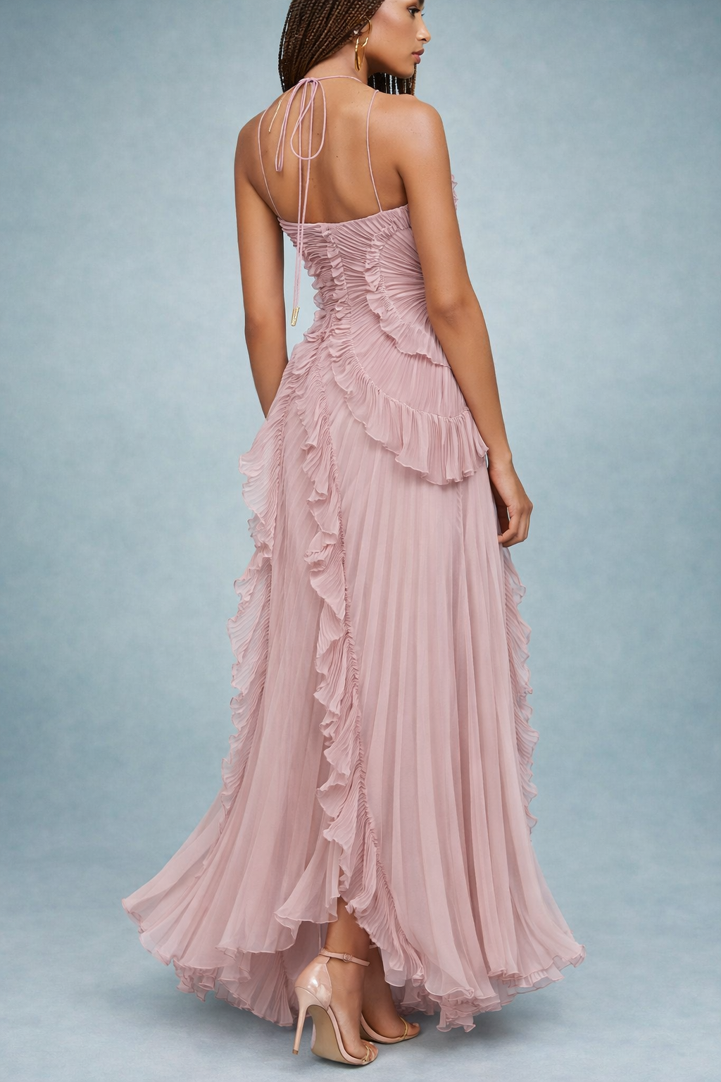 Rosé - Vestido Largo Plisado