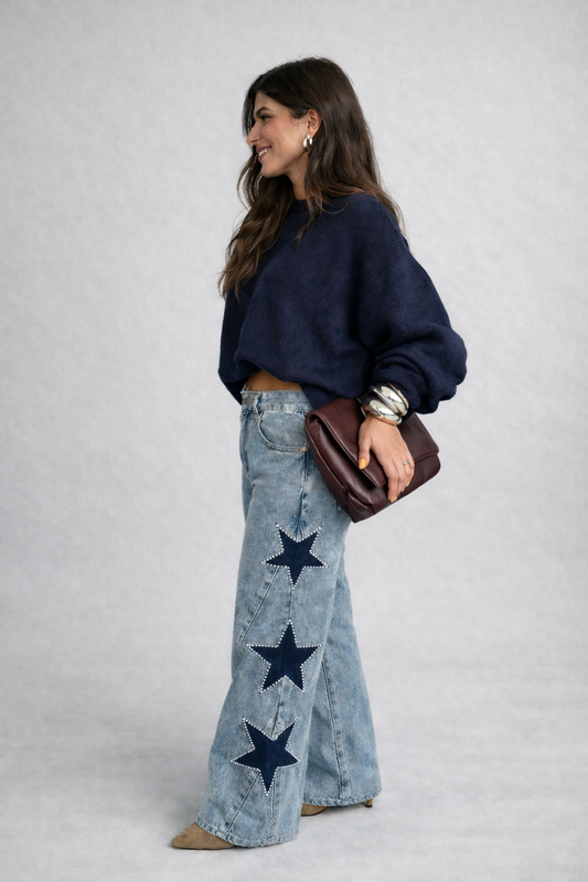 Milana Casual rectos de estrellas