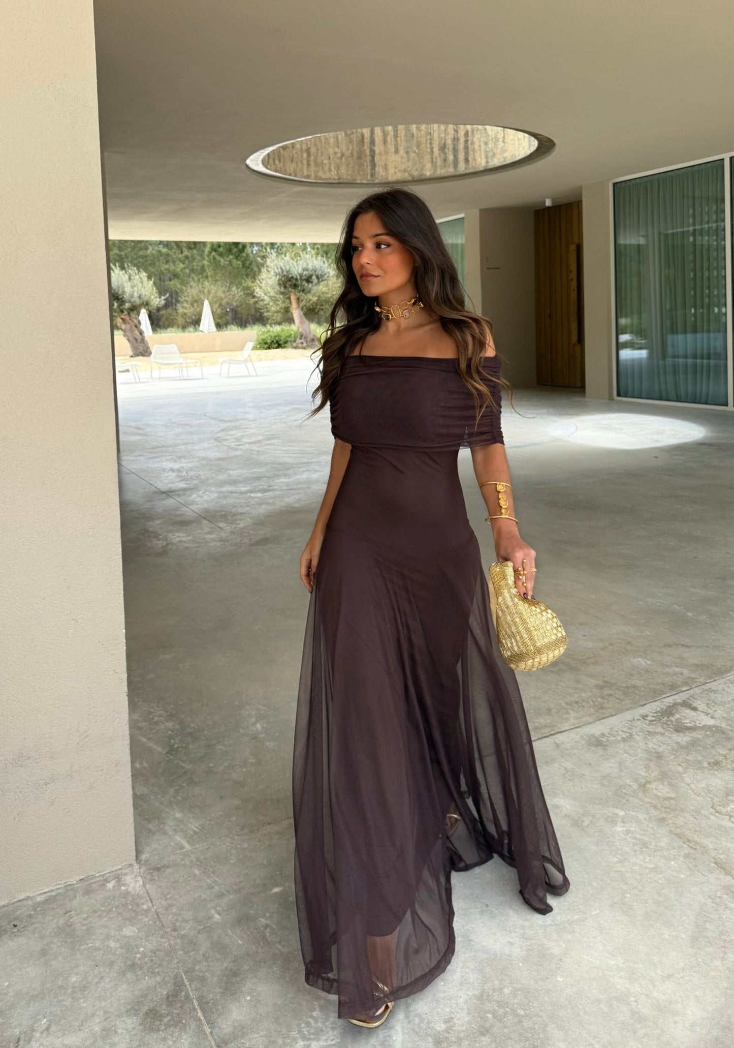 Siena |Vestido chocolate fluido