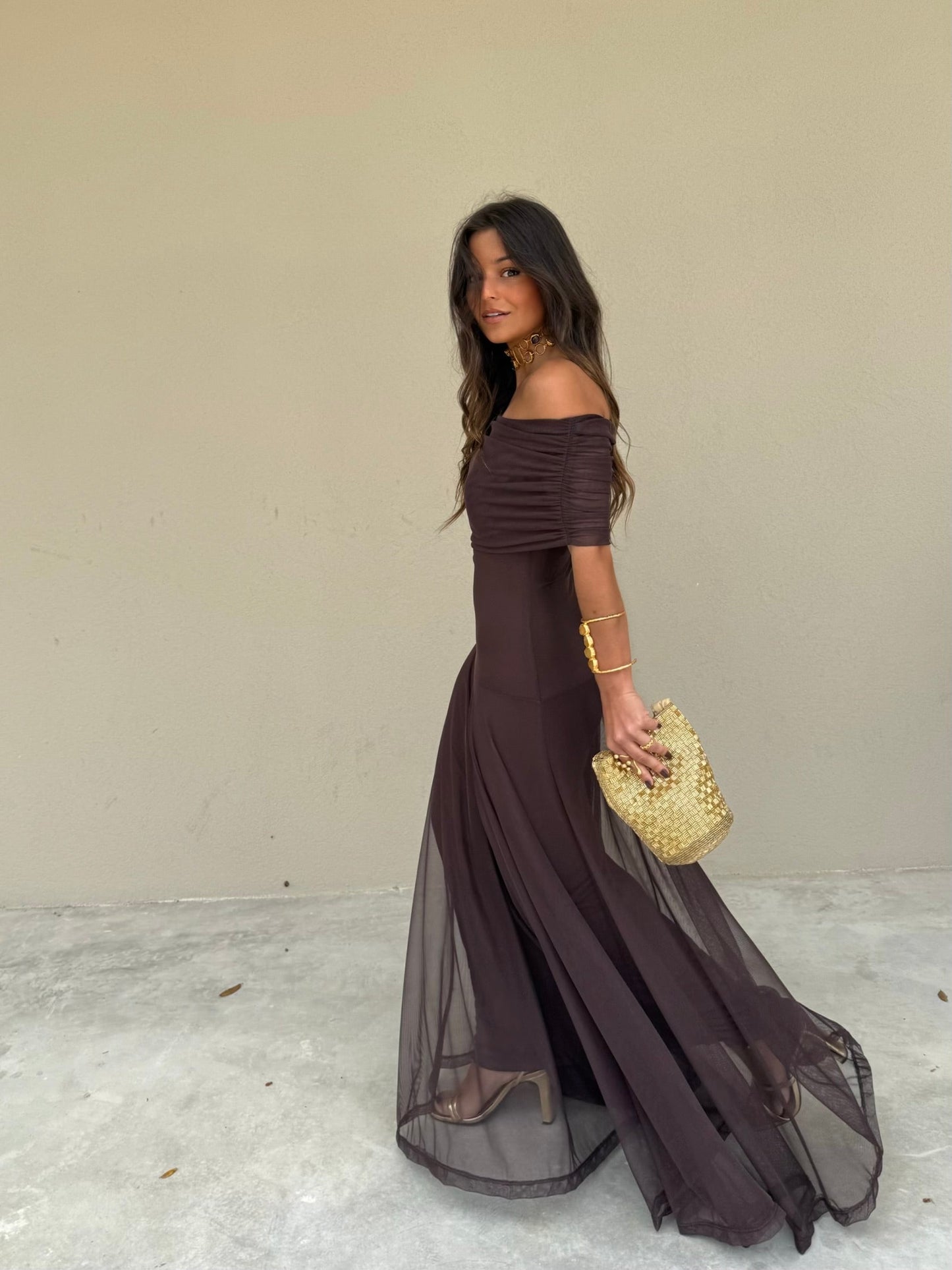 Siena |Vestido chocolate fluido
