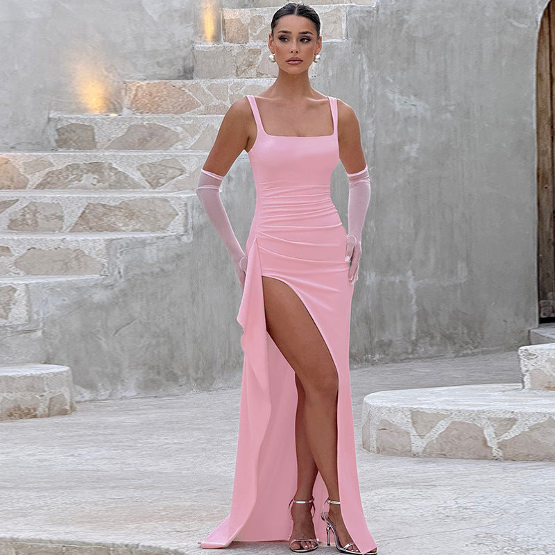 MARILYNNE- Elegante vestido largo con espalda abierta