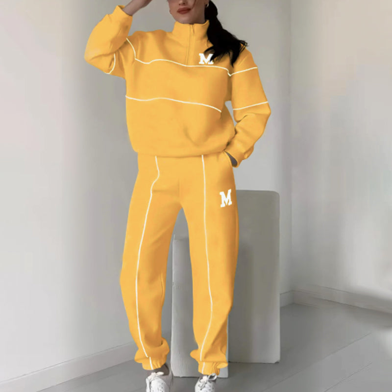 Conjunto de 2 piezas con sudadera informal y línea
