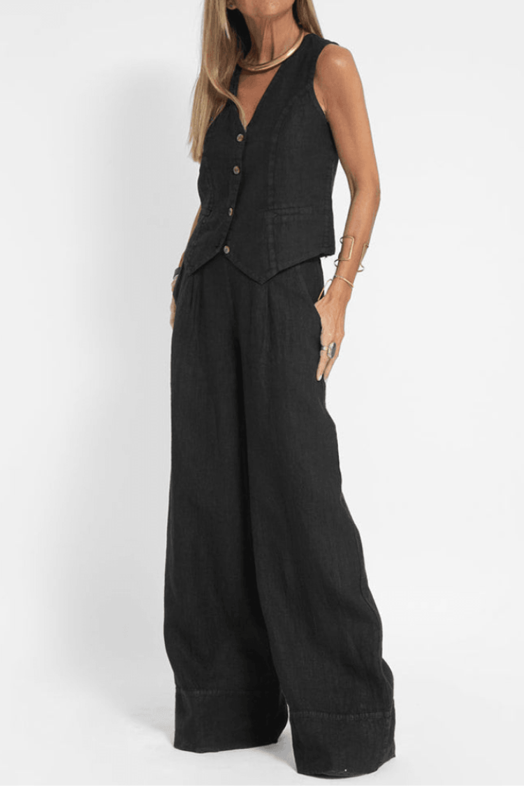 ISABELLA | CONJUNTO BLUSA SIN MANGAS Y PANTALÓN