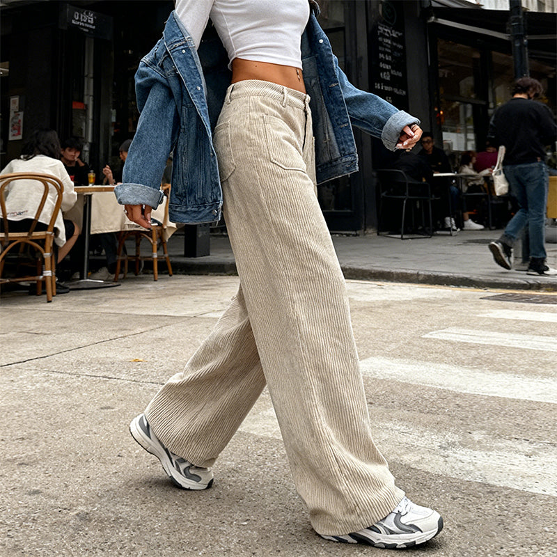 Pantalones informales para mujer: corte holgado y cintura alta