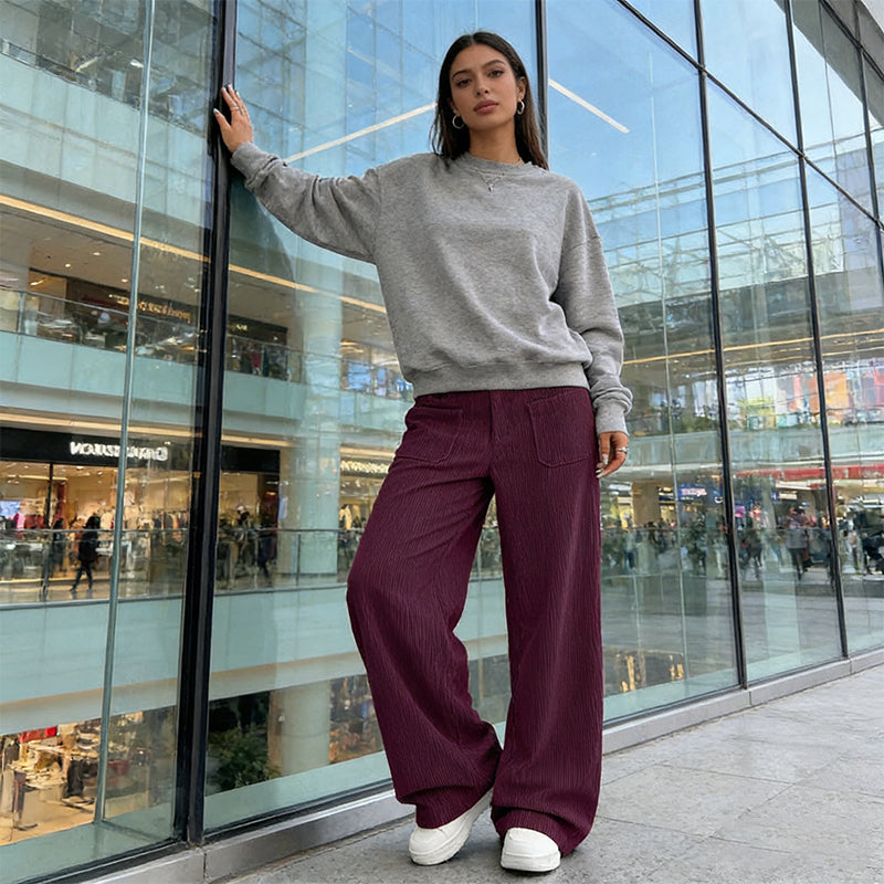 Pantalones informales para mujer: corte holgado y cintura alta