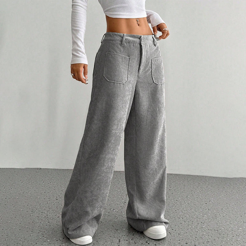 Pantalones informales para mujer: corte holgado y cintura alta