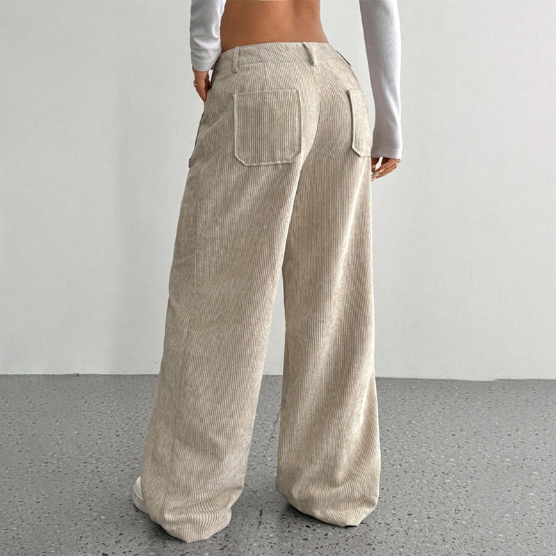 Pantalones informales para mujer: corte holgado y cintura alta